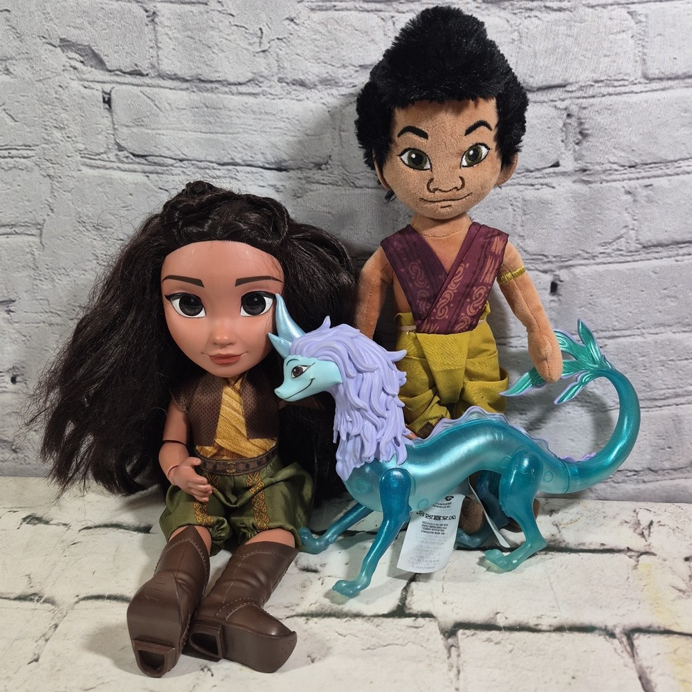Disney Raya And The Last Dragon Jointed Doll Sisu Figure Boun Plush Toys Lot